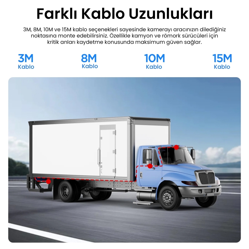 Viofo RWC400 IP67 Su Geçirmez A329 Serisi ile Uyumlu 2K HDR 30FPS Dış Arka Kamera - 5