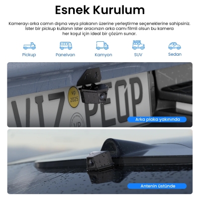 Viofo RWC400 IP67 Su Geçirmez A329 Serisi ile Uyumlu 2K HDR 30FPS Dış Arka Kamera - 6