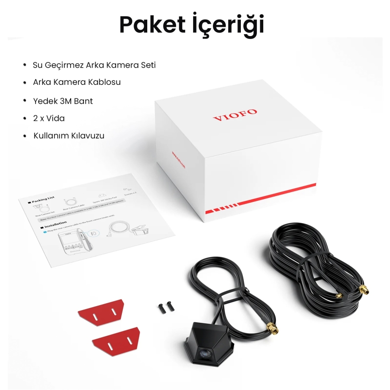 Viofo RWC400 IP67 Su Geçirmez A329 Serisi ile Uyumlu 2K HDR 30FPS Dış Arka Kamera - 7