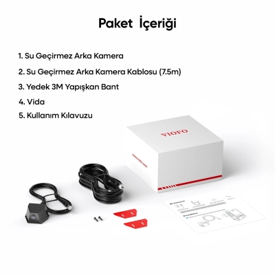 Viofo RWE800 A229 Ultra Uyumlu 4K Ultra HD IP67 Su Geçirmez Dış Arka Kamera - 7