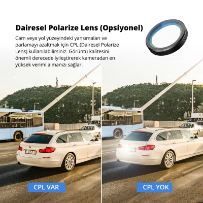 Viofo T130 3 Kameralı Ön-Arka-iç 2K 1440P WiFi GPS'li Araç Kamerası - 8