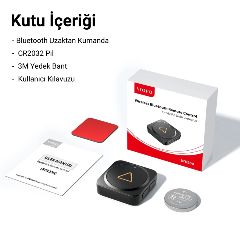 Viofo Tüm Kamera Serileri için BTR200 Kablosuz Bluetooth Uzaktan Kumanda - 7