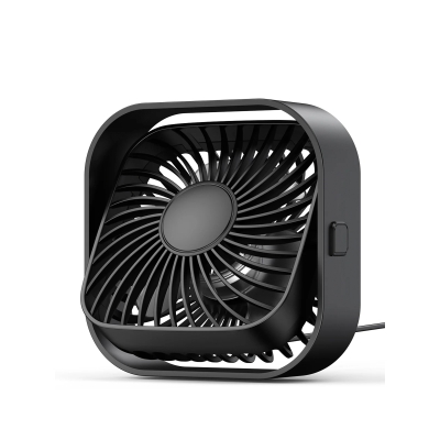 Warmco K51 Masaüstü Vantilatör 3 Kademeli 360° Döner Başlıklı USB Kablolu Soğutucu Fan Siyah - Warmco